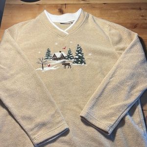 Cozy winter scene sweater